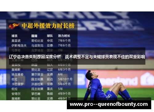 辽宁总决赛失利原因深度分析：战术调整不足与关键球员表现不佳的双重影响